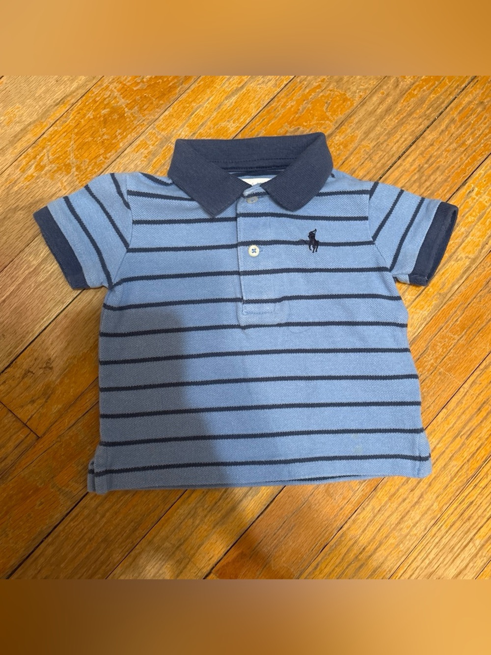 Polo by Ralph Lauren Light Blue & Navy Striped Polo